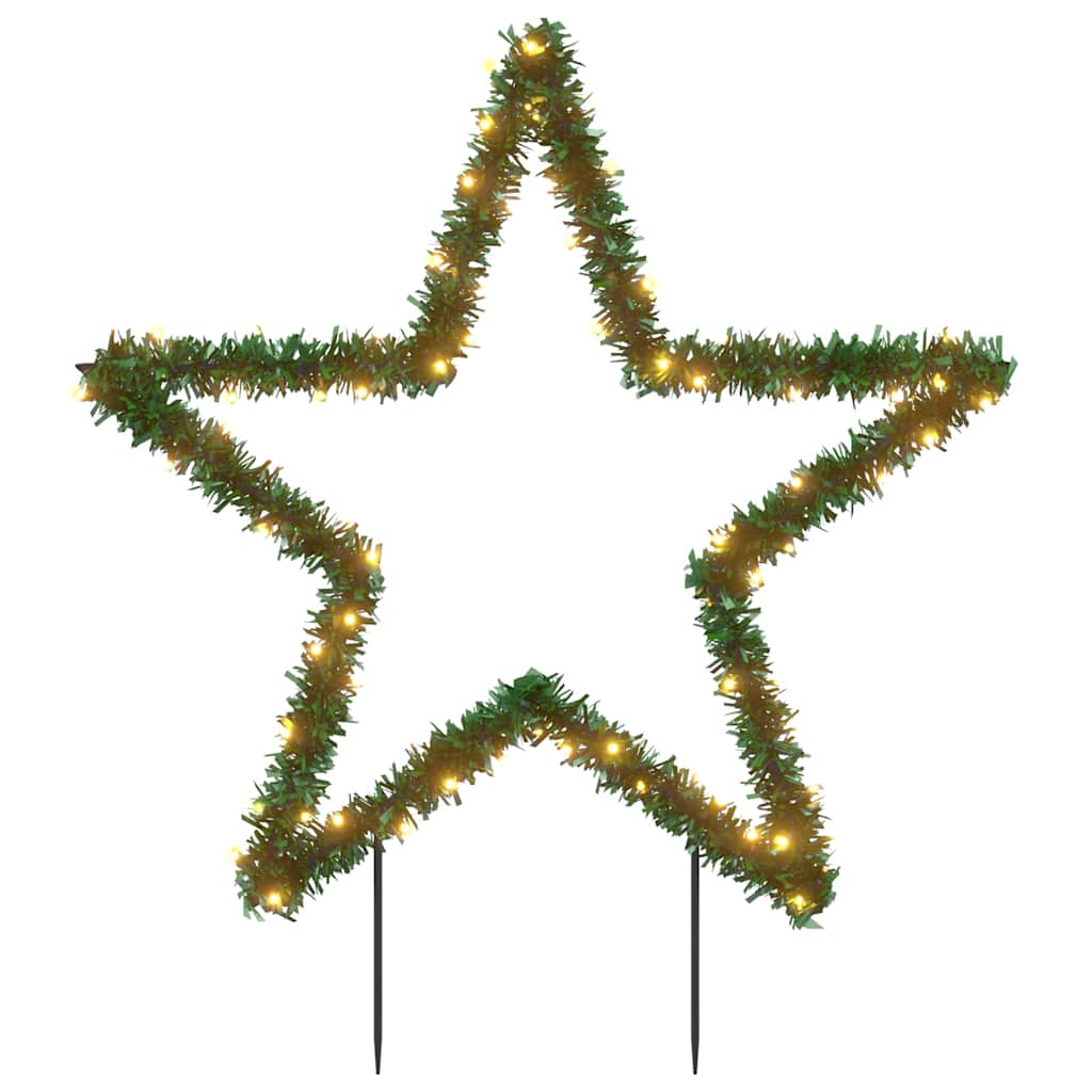 VidaXL Étoile lumineuse de Noël avec piquets de terre 80 LED 60 cm