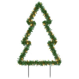 VidaXL lumières de Noël sapin de Noël avec piquets de terre 80 LED 60 cm