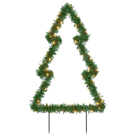 VidaXL lumières de Noël sapin de Noël avec piquets de terre 80 LED 60 cm