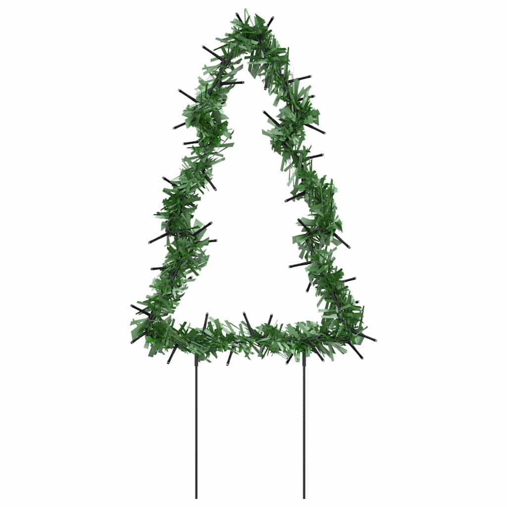 VidaXL lumières de Noël sapin de Noël 3 pcs avec piquets de terre 50 LED 30 cm
