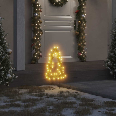VidaXL lumières de Noël sapin de Noël 3 pcs avec piquets de terre 50 LED 30 cm