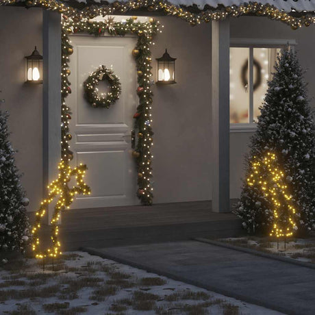 VidaXL lumières de Noël météore avec piquets de terre 115 LED 89 cm