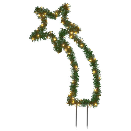 VidaXL lumières de Noël météore avec piquets de terre 80 LED 62 cm