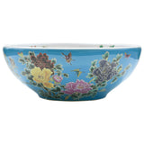 VidaXL Évier à poser rond Φ41x14 cm céramique multicolore