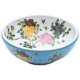 VidaXL Évier à poser rond Φ41x14 cm céramique multicolore