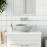 Vidaxx évier en saillie rond φ41x14 cm céramique gris