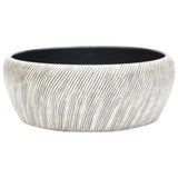 VidaXL Évier à poser rond Φ41x14 cm céramique noir et gris