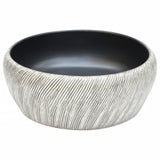 VidaXL Évier à poser rond Φ41x14 cm céramique noir et gris