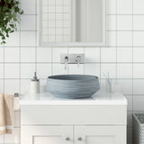 Vidaxx évier en saillie rond φ41x14 cm céramique gris