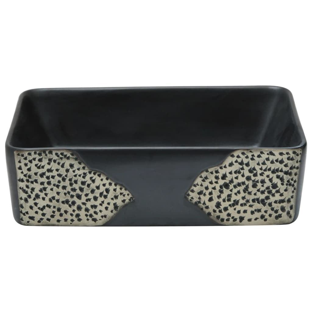 Vidaxx évier à poser rectangulaire 46x35,5x13 cm céramique noir