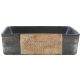 Vidaxx évier à poser rectangulaire 46x35,5x13 cm céramique noir et marron