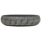 Vidaxx lavabo à poser ovale 59x40x15 cm céramique noir et gris