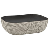 Vidaxx évier à poser rectangulaire 48x37,5x13,5 cm céramique gris et noir