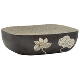 Vidaxx évier à poser rectangulaire 48x37,5x13,5 cm céramique gris et noir