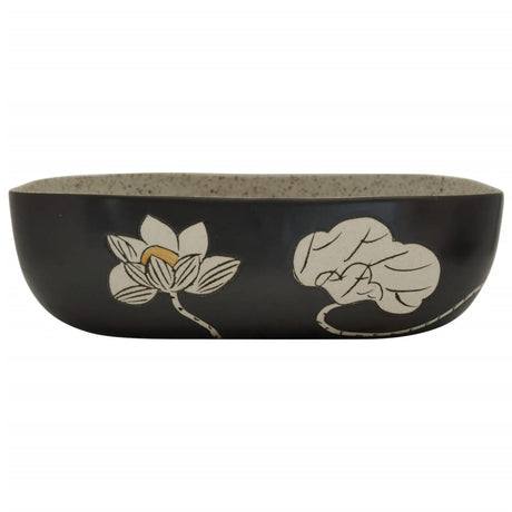 Vidaxx évier à poser rectangulaire 48x37,5x13,5 cm céramique gris et noir