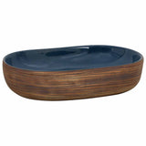 Vidaxx évier à poser ovale 59x40x14 cm céramique marron et bleu