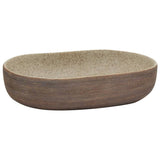 Vidaxx évier à poser ovale 59x40x14 cm céramique couleur sable et marron