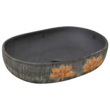 Vidaxx lavabo à poser ovale 59x40x14 cm céramique gris et noir