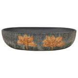 Vidaxx lavabo à poser ovale 59x40x14 cm céramique gris et noir