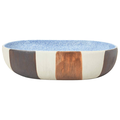 Vidaxx évier à poser ovale 59x40x14 cm céramique multicolore