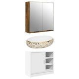 Vidaxx lavabo à poser ovale 59x40x15 cm céramique blanc et or