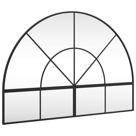 VidaXL Miroir mural arche 100x70 cm fer noir