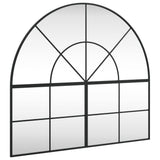 VidaXL Miroir mural arche 100x90 cm fer noir