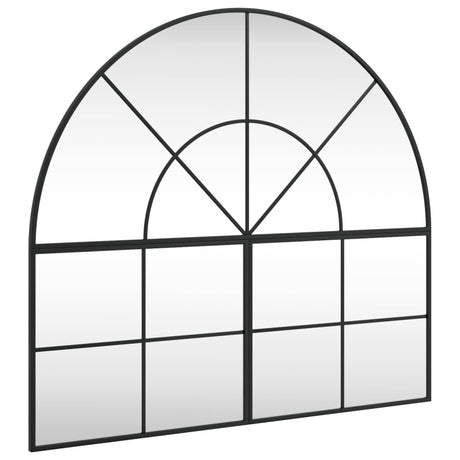 VidaXL Miroir mural arche 100x90 cm fer noir