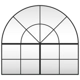 VidaXL Miroir mural arche 100x90 cm fer noir