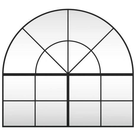 VidaXL Miroir mural arche 100x90 cm fer noir
