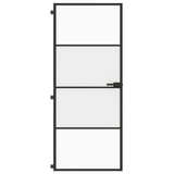 Vidaxl bannenzegen Dier schmuel den 83x201.5 cm häerteg Glas an Aluminiumblack