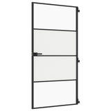 VidaXL inner door narrow 102.5x201.5 cm hardened glass and aluminum black