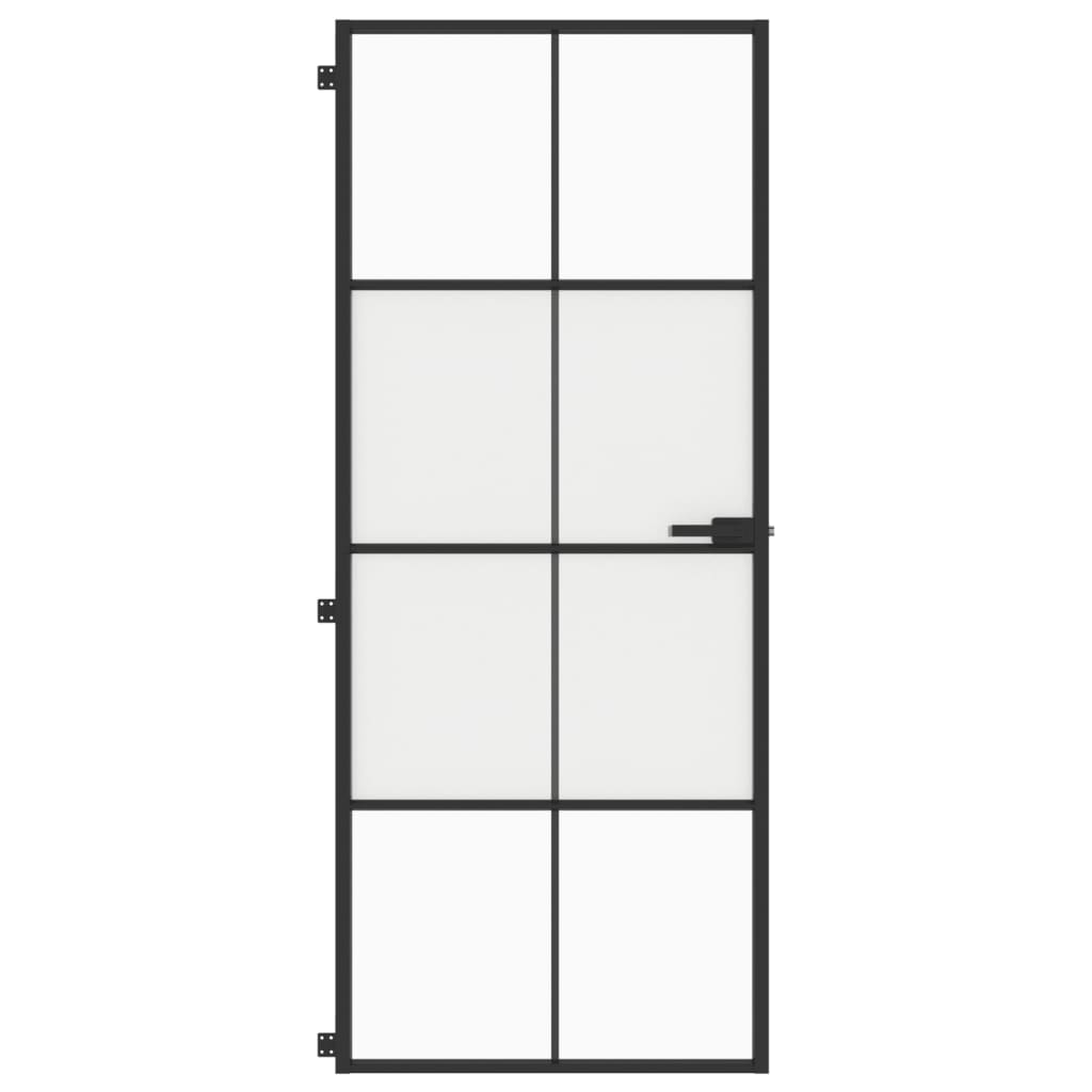 VidaXL inner door narrow 83x201.5 cm hardened glass and aluminum black