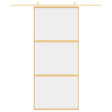 VidaXL sliding door 90x205 cm Clear ESG glass and aluminum gold colored