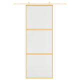 VidaXL sliding door 76x205 cm matte ESG glass and aluminum gold colored