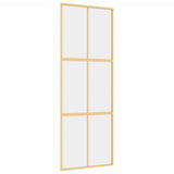 VidaXL sliding door 76x205 cm Clear ESG glass and aluminum gold colored