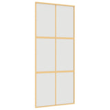 Vidaxx porte coulissante 90x205 cm verre ESG mat et aluminium doré