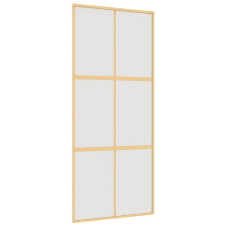 Vidaxx porte coulissante 90x205 cm verre ESG mat et aluminium doré