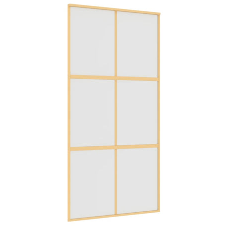 Vidaxx porte coulissante 102,5x205 cm verre ESG mat et aluminium doré