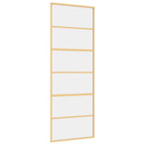 Vidaxx porte coulissante 76x205 cm verre ESG clair et aluminium doré