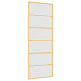 VidaXL sliding door 76x205 cm matte ESG glass and aluminum gold colored