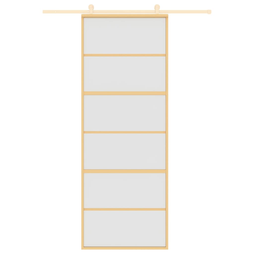 VidaXL sliding door 76x205 cm matte ESG glass and aluminum gold colored