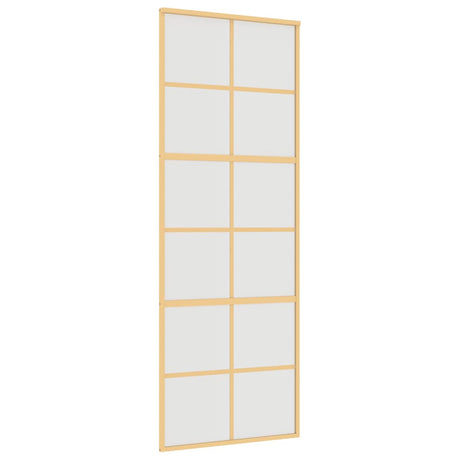 Vidaxx porte coulissante 76x205 cm verre ESG mat et aluminium doré
