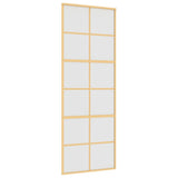 VidaXL sliding door 76x205 cm matte ESG glass and aluminum gold colored