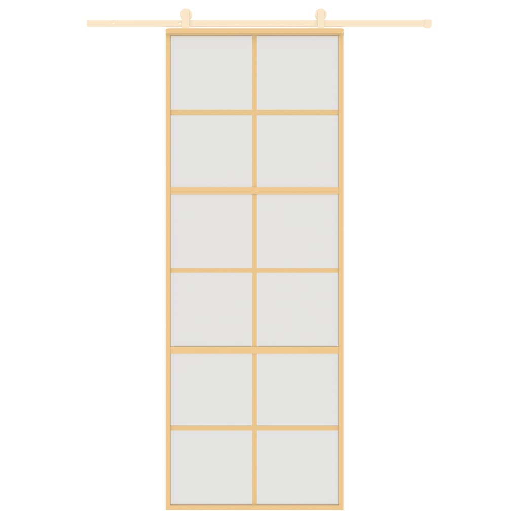 VidaXL sliding door 76x205 cm matte ESG glass and aluminum gold colored