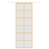 VidaXL sliding door 76x205 cm matte ESG glass and aluminum gold colored