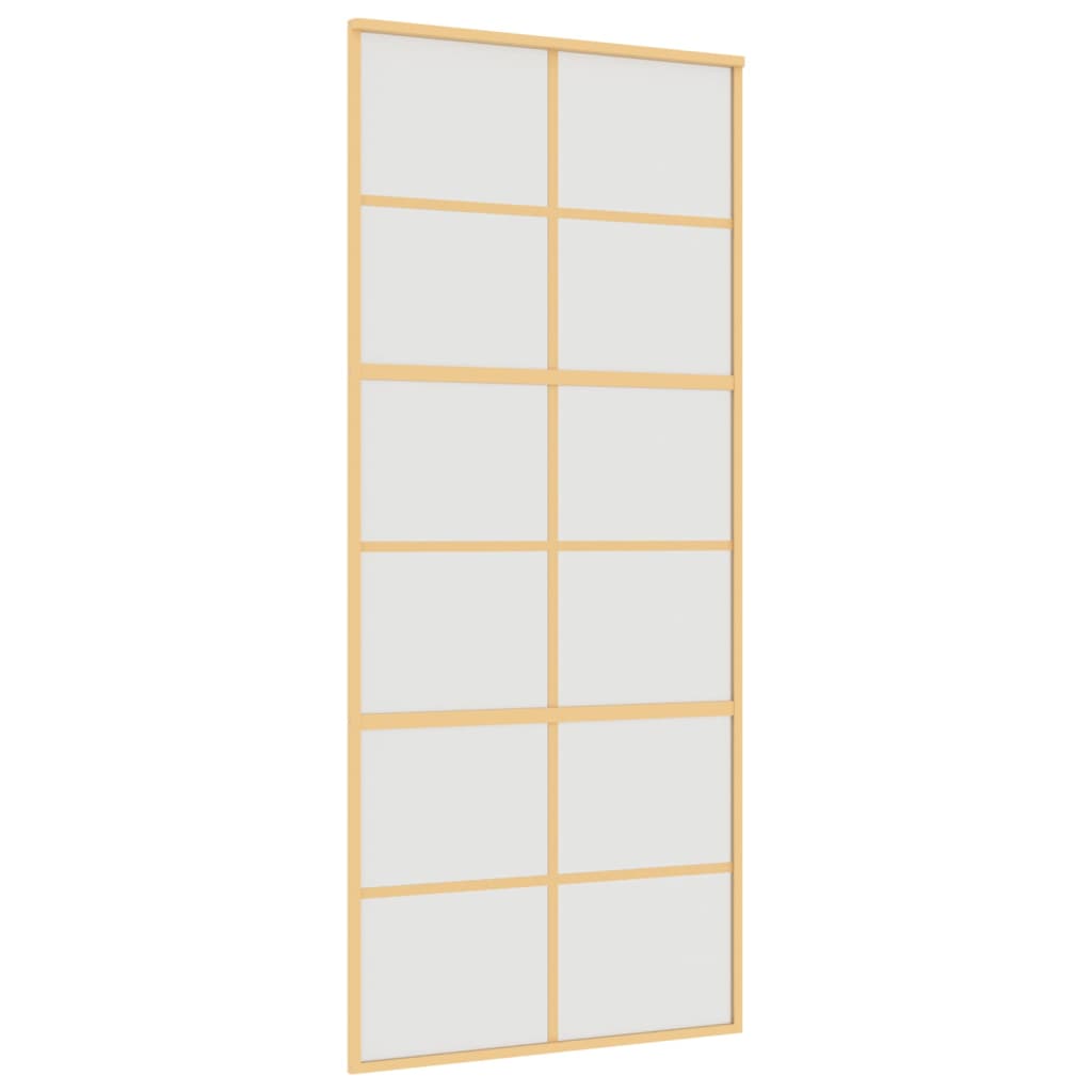 Vidaxx porte coulissante 90x205 cm verre ESG mat et aluminium doré