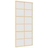 Vidaxx porte coulissante 90x205 cm verre ESG mat et aluminium doré