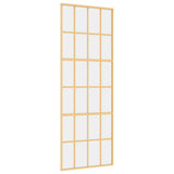 Vidaxx porte coulissante 76x205 cm verre ESG clair et aluminium doré