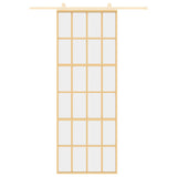 Vidaxx porte coulissante 76x205 cm verre ESG clair et aluminium doré